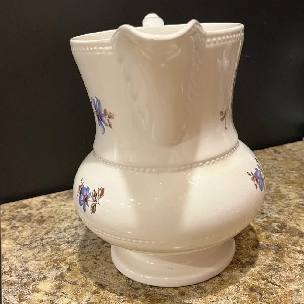 Vintage Lord Nelson Pottery Pitcher Floral Made in England 7”
